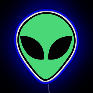 Alien head RGB neon sign blue