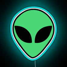 Load image into Gallery viewer, Alien head RGB neon sign lightblue 