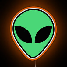 Load image into Gallery viewer, Alien head RGB neon sign orange