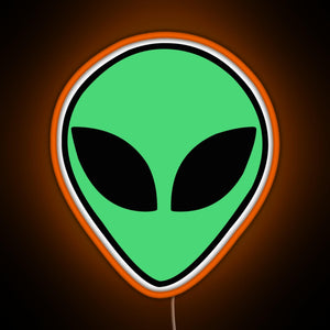Alien head RGB neon sign orange