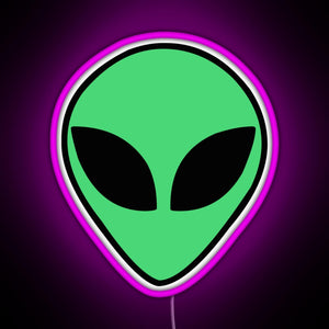 Alien head RGB neon sign  pink