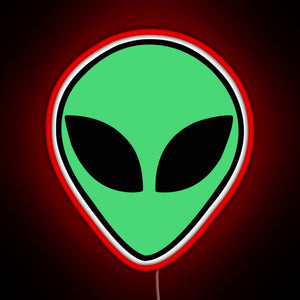 Alien head RGB neon sign red