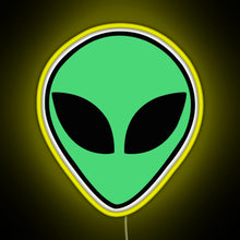 Load image into Gallery viewer, Alien head RGB neon sign yellow