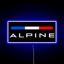 Load image into Gallery viewer, Alpine F1 team colors RGB neon sign blue
