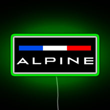 Load image into Gallery viewer, Alpine F1 team colors RGB neon sign green