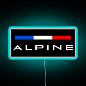 Alpine F1 team colors RGB neon sign lightblue 