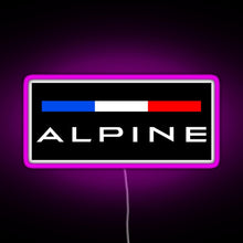 Load image into Gallery viewer, Alpine F1 team colors RGB neon sign  pink