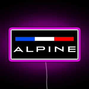 Alpine F1 team colors RGB neon sign  pink