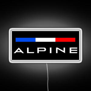 Alpine F1 team colors RGB neon sign white 
