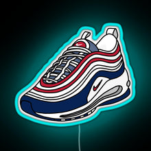 Load image into Gallery viewer, AM97 USA SNEAKERS RGB neon sign lightblue 