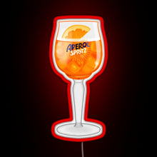 Load image into Gallery viewer, Aperol Spritz in a Glass RGB neon sign red