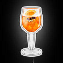 Load image into Gallery viewer, Aperol Spritz in a Glass RGB neon sign white 