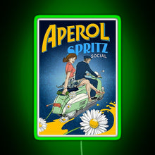Load image into Gallery viewer, Aperol Spritz Social RGB neon sign green