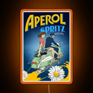 Aperol Spritz Social RGB neon sign orange