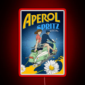 Aperol Spritz Social RGB neon sign red