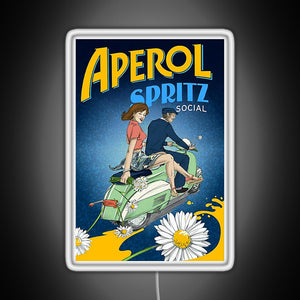 Aperol Spritz Social RGB neon sign white 