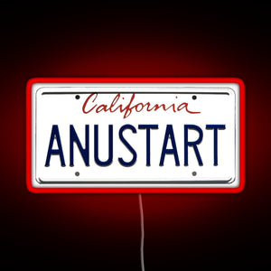 Arrested Development Tobias Vanity Plate RGB neon sign red