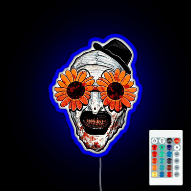 Art The Clown Terrifier 2 Sunflower Sunglasses RGB neon sign remote