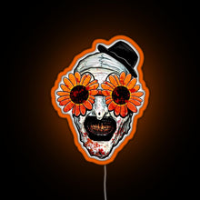 Load image into Gallery viewer, Art The Clown Terrifier 2 Sunflower Sunglasses RGB neon sign orange