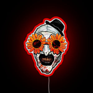 Art The Clown Terrifier 2 Sunflower Sunglasses RGB neon sign red
