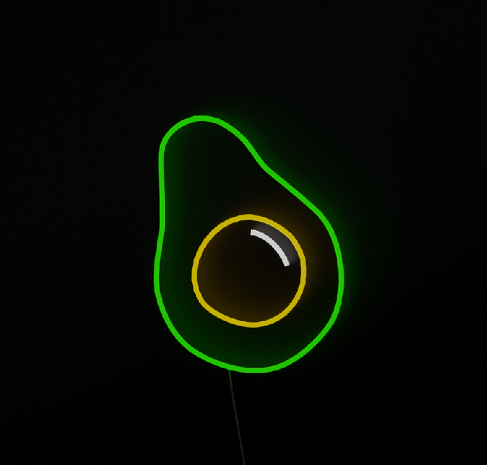 avocado neon sign
