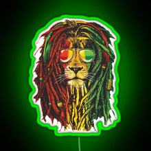 Load image into Gallery viewer, Awesome Design Bob Marley Funny Men Rasta Lion Women Who Love RGB neon sign green