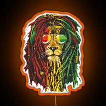 Load image into Gallery viewer, Awesome Design Bob Marley Funny Men Rasta Lion Women Who Love RGB neon sign orange