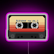 Load image into Gallery viewer, Awesome Mixtape Vol 2 Cassette Retro RGB neon sign  pink