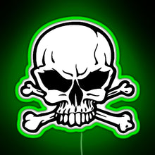 Load image into Gallery viewer, Awesome skull RGB neon sign green