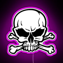 Load image into Gallery viewer, Awesome skull RGB neon sign  pink