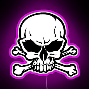 Awesome skull RGB neon sign  pink