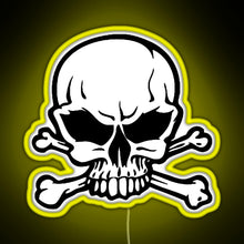 Load image into Gallery viewer, Awesome skull RGB neon sign yellow