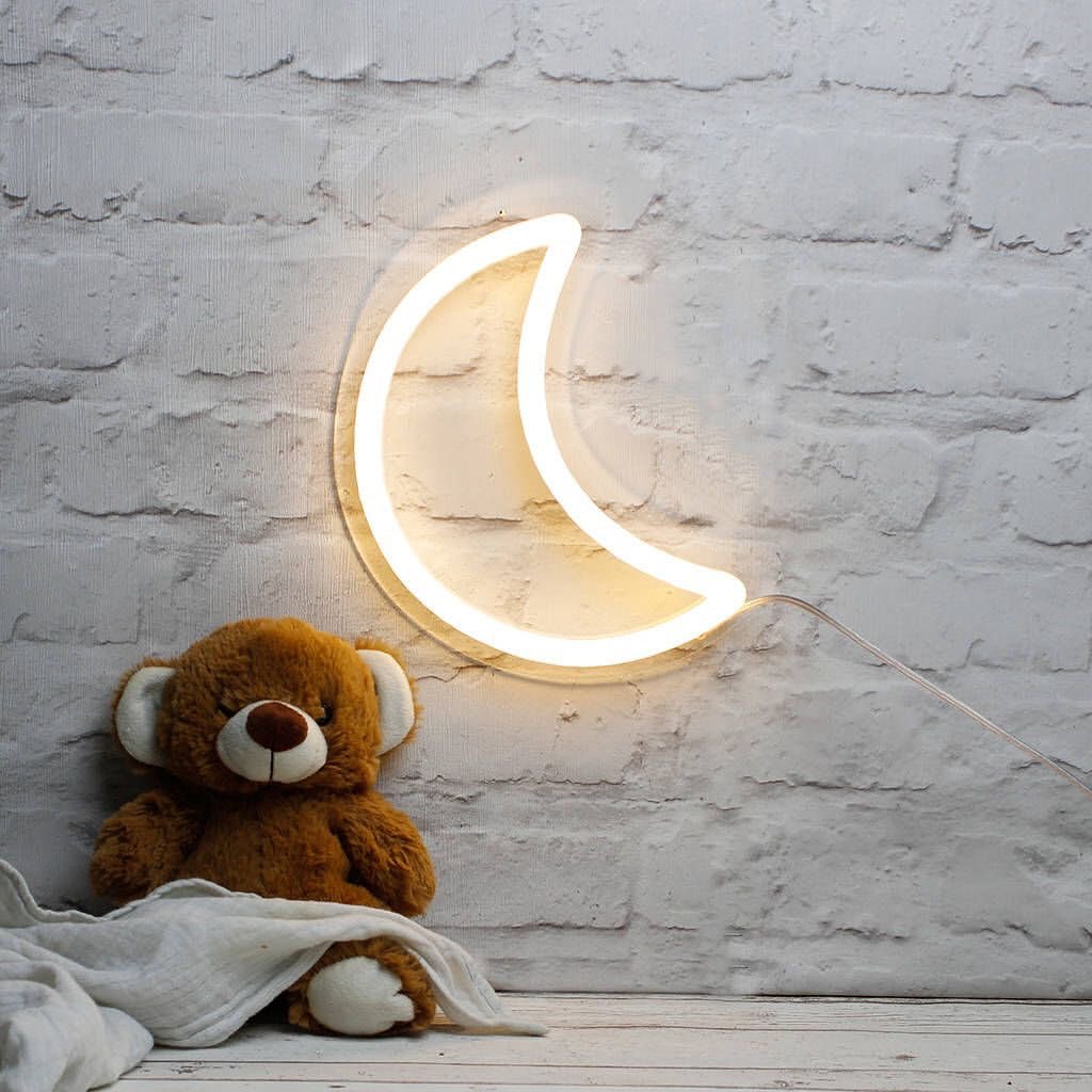 Moon neon sign factory for bedroom