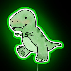 Baby T Rex RGB neon sign green
