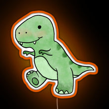 Load image into Gallery viewer, Baby T Rex RGB neon sign orange