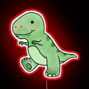 Baby T Rex RGB neon sign red