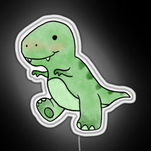 Load image into Gallery viewer, Baby T Rex RGB neon sign white 