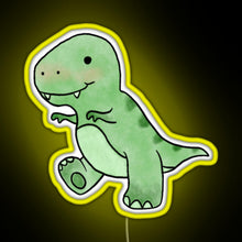 Load image into Gallery viewer, Baby T Rex RGB neon sign yellow