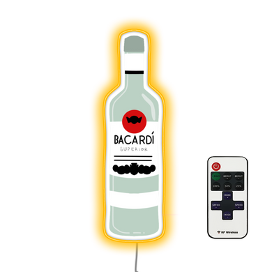 Bacardi Rum Bottle Bar Neon Sign