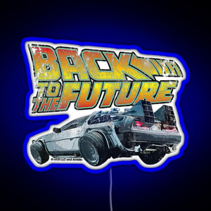 Back to the future RGB neon sign blue