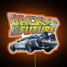 Load image into Gallery viewer, Back to the future RGB neon sign orange