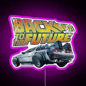 Back to the future RGB neon sign  pink