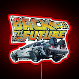 Back to the future RGB neon sign red