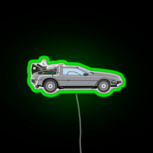 Back to the Future RGB neon sign green