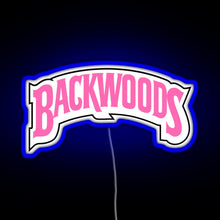 Load image into Gallery viewer, Backwoods pink RGB neon sign blue