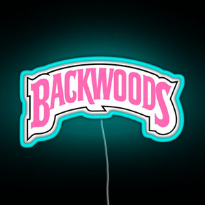 Backwoods pink RGB neon sign lightblue 