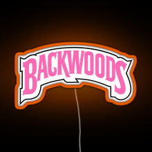Load image into Gallery viewer, Backwoods pink RGB neon sign orange
