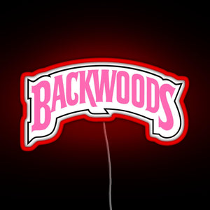 Backwoods pink RGB neon sign red
