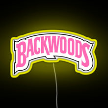 Load image into Gallery viewer, Backwoods pink RGB neon sign yellow