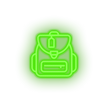 Load image into Gallery viewer, green bags led backpack bags holiday luggage tourism travel vacation neon factory